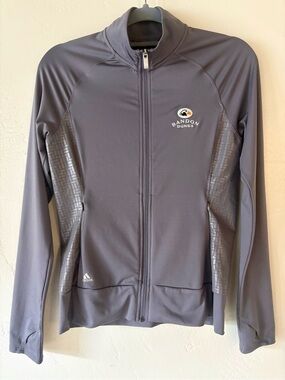 Adidas Bandon Dunes Golf Resort Windbreaker Full Zip Jacket Gray XS Like New